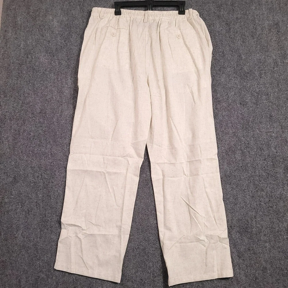 Men's Casual Drawstring Linen Blend Pants